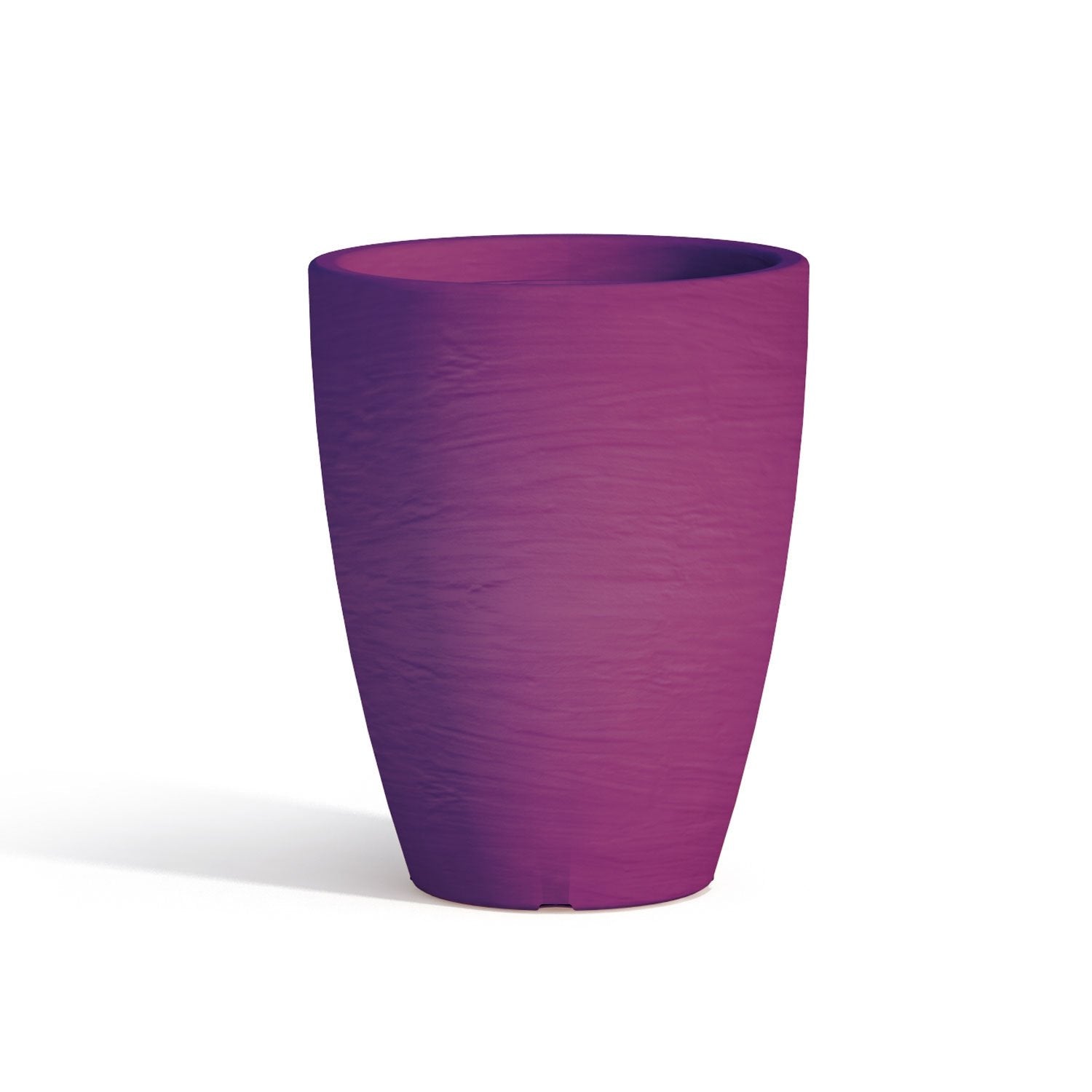 Vaso Con Sottovaso Aloe Tondo Viola  H38 Ø 30Cm