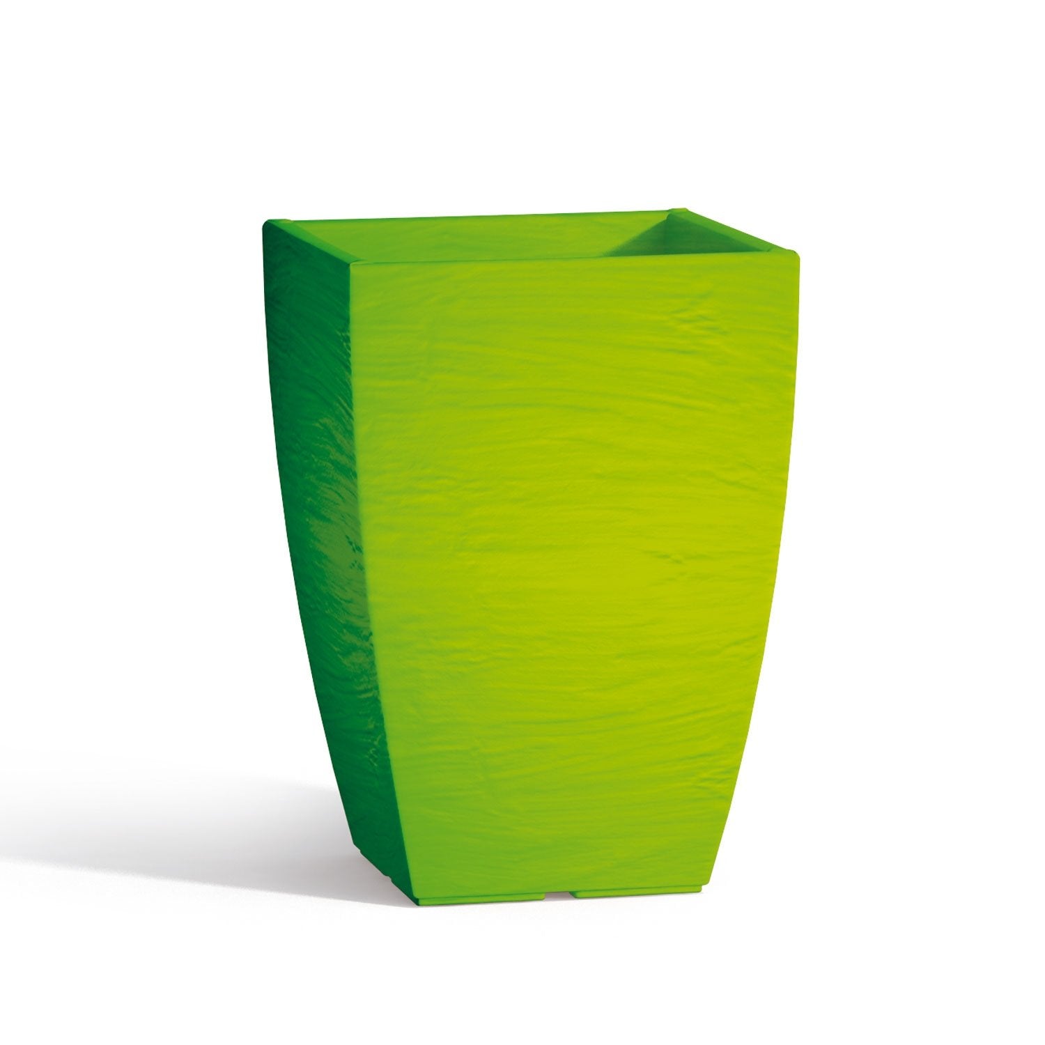 Vaso Aloe In Resina Quadrato Verde H40 27X27Cm