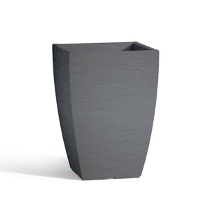 Vaso Aloe In Resina Quadrato Grigio H40 27X27Cm