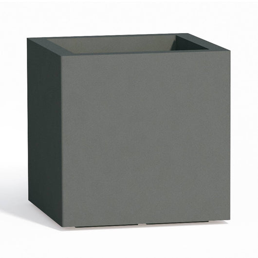 Vaso Cube In Resina Quadrato H40 Grigio 40x40Cm