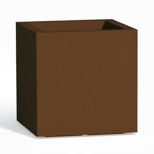 Vaso Cube In Resina Quadrato H40 Marrone 40x40Cm