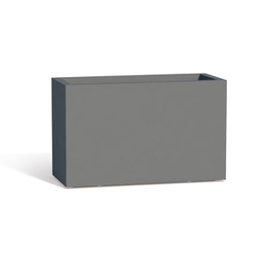 Vaso Fioriera Flowerpot In Resina Rettangolare 80x35 CM Grigio