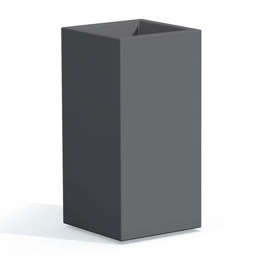 Vaso in resina cm H80 40x40 cm colore Grigio mod. Cube Top