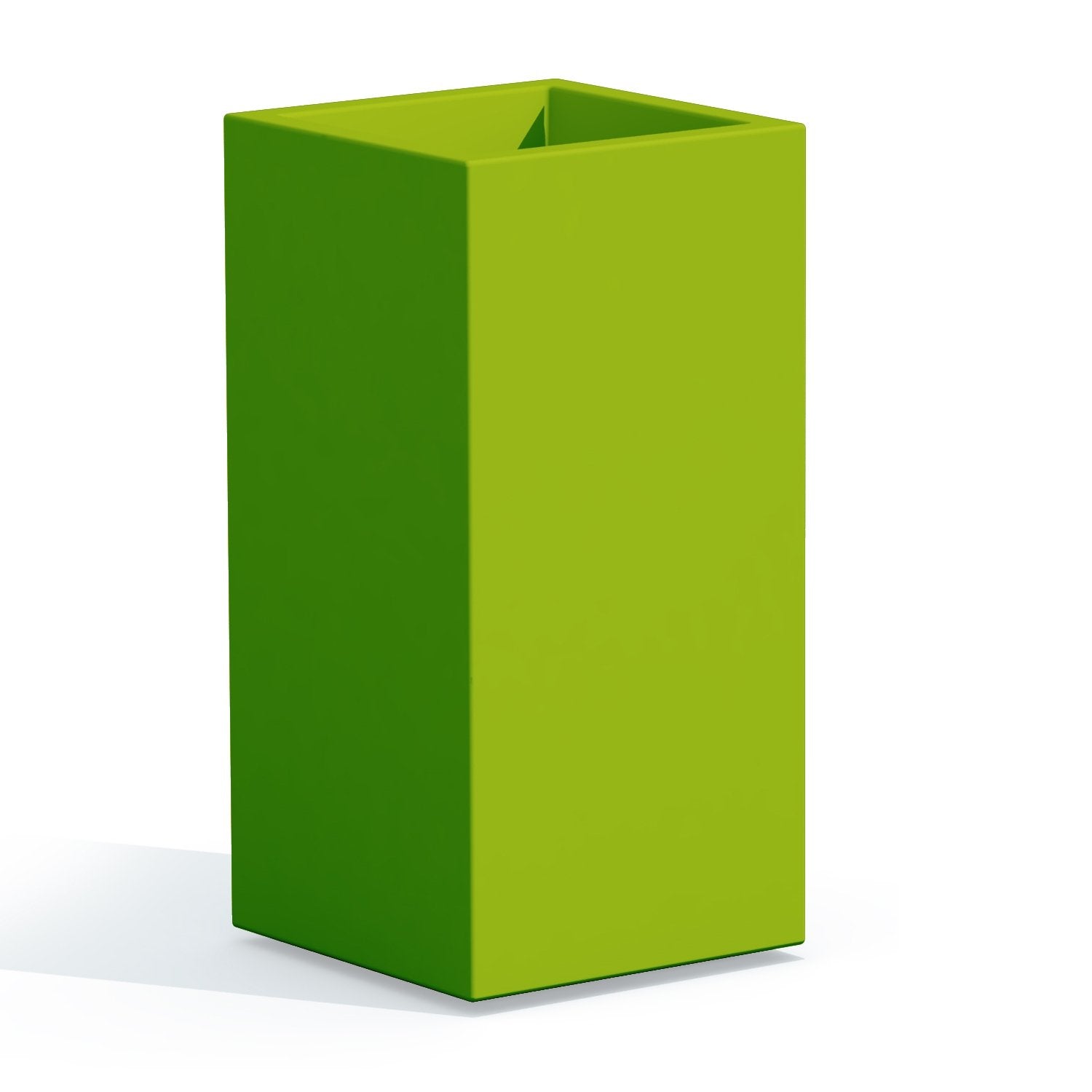 Vaso in resina cm H80 40x40 cm colore Verde mod. Cube Top