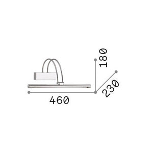 Applique Contemporanea Bow Metallo Cromo Led 4,5W Luce Calda