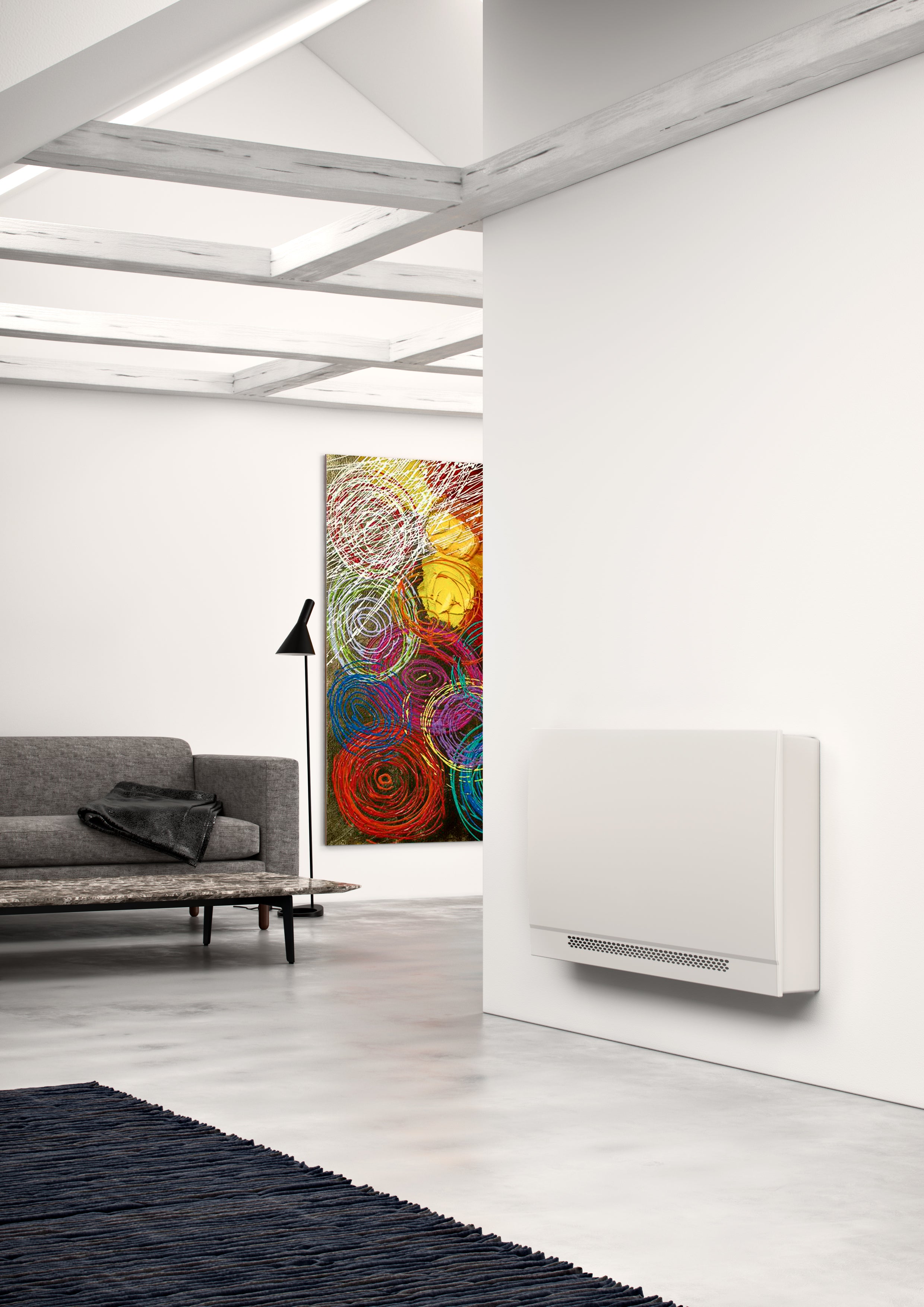 Ventilconvettore Sabiana Slim Fan con Mobile WHISPER CFF-ECM-MV-CB-T 50 con Comando Digitale Wi-Fi e BT con motore Inverter