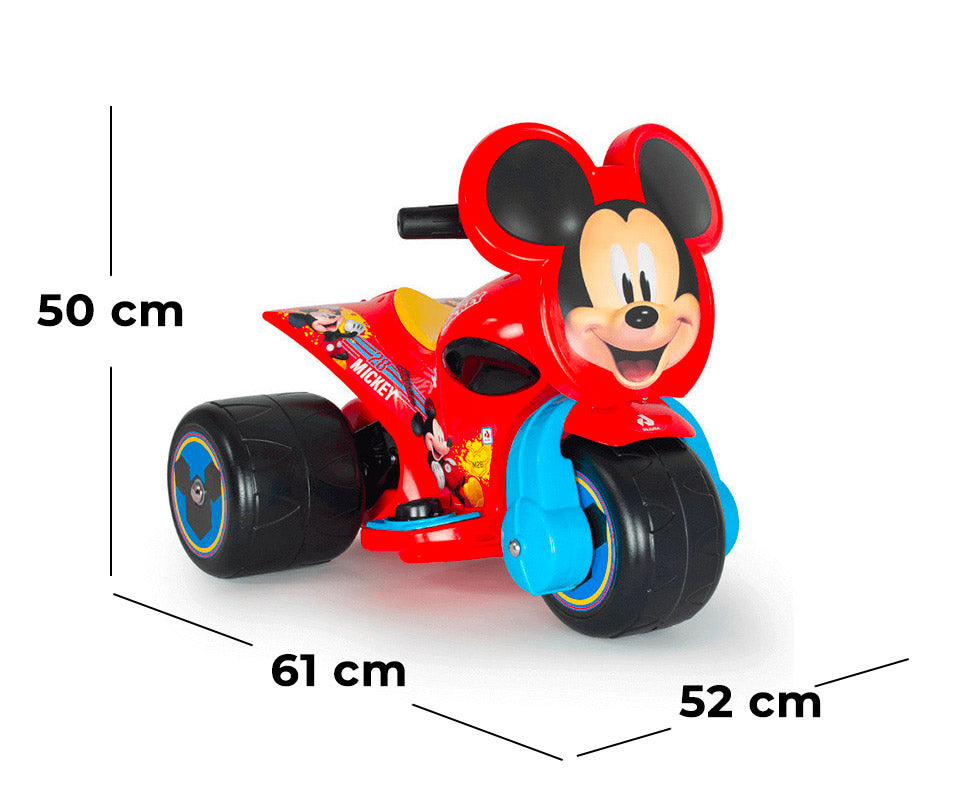 Moto Elettrica per Bambini 6V 3 Ruote Samurai Disney Mickey