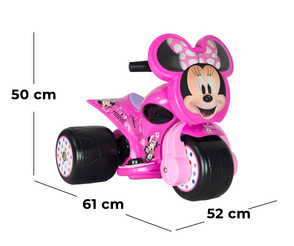 Moto Elettrica per Bambini 6V 3 Ruote Samurai Disney Minnie