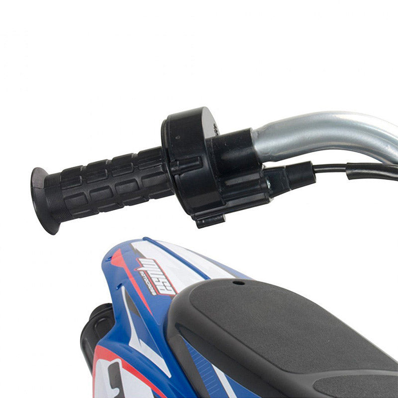 Moto Elettrica per Bambini 24V Ruote Gonfiabili X-Treme Blue Fighter