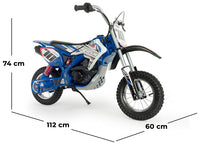 Moto Elettrica per Bambini 24V Ruote Gonfiabili X-Treme Blue Fighter