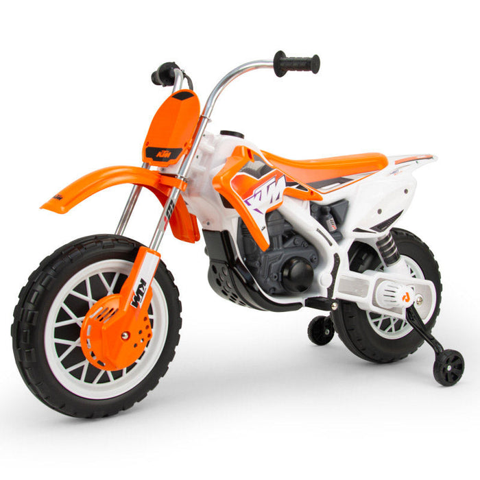 Moto Elettrica per Bambini 12V KTM SX Cross Arancione e Bianca