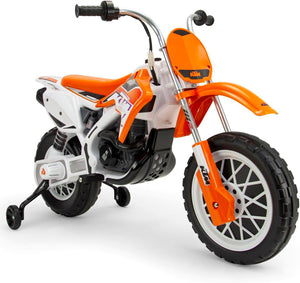 Moto Elettrica per Bambini 12V KTM SX Cross Arancione e Bianca