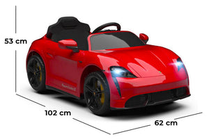 Macchina Elettrica per Bambini 12V Porsche Taycan Rossa