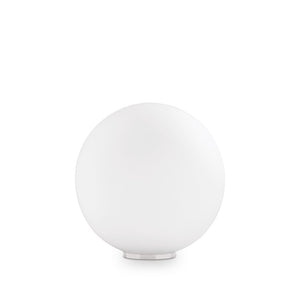 Lampada Da Scrivania-Ufficio Moderna Mapa Vetro Bianco 1 Luce E27 D30Cm