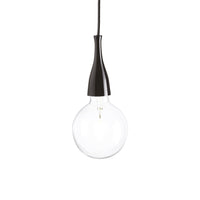 Sospensione Moderna Minimal Metallo Nero 1 Luce E27 8W 3000K Luce Calda