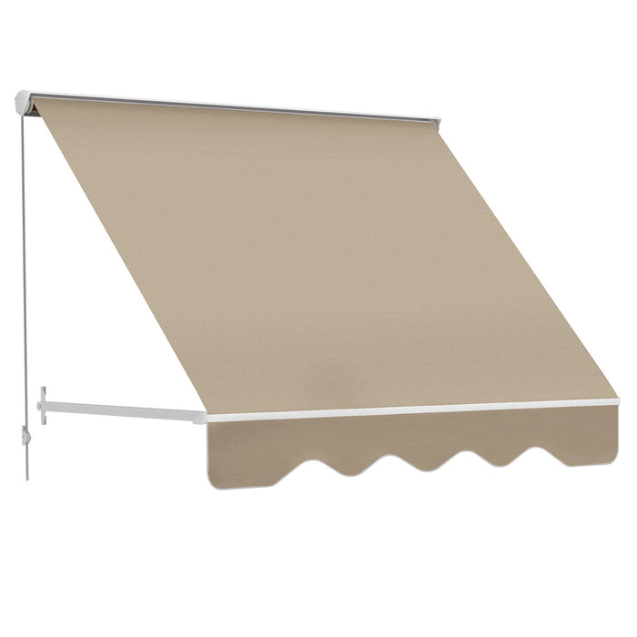 EasyComfort Tenda da Sole Avvolgibile a Parete a Caduta, Beige, 180x70cm