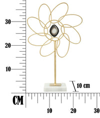 Decorazione Glam Daisy 24x10x37,5 cm in Ferro Oro