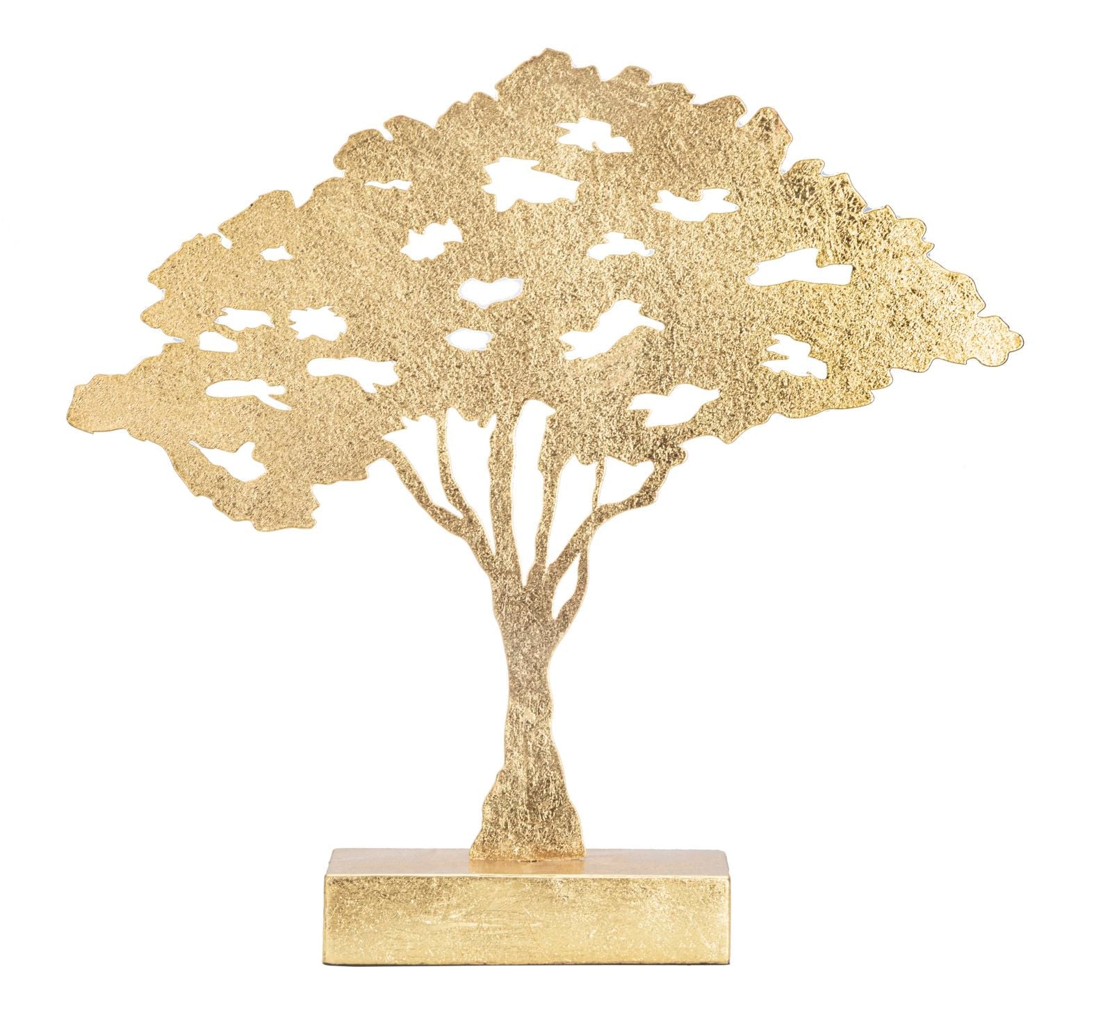 Scultura Leaf Tree Plan 43,5x8x41,5 cm in Ferro Oro