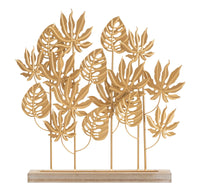 Scultura Palm 56x10x57,5 cm in Ferro e MDF Oro