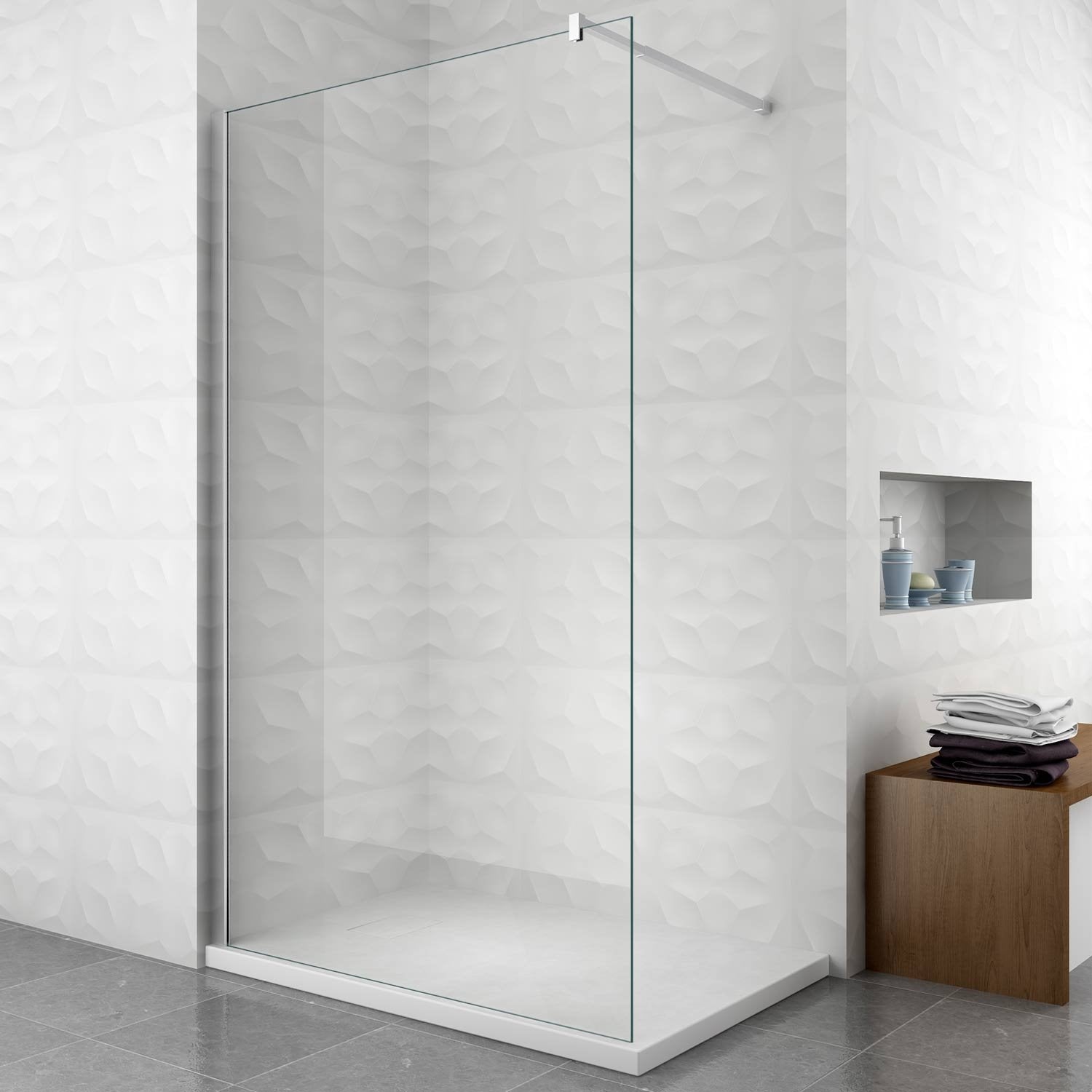 Piatto Doccia 70x90x2 6 cm Bianco Effetto Pietra mod. Strong