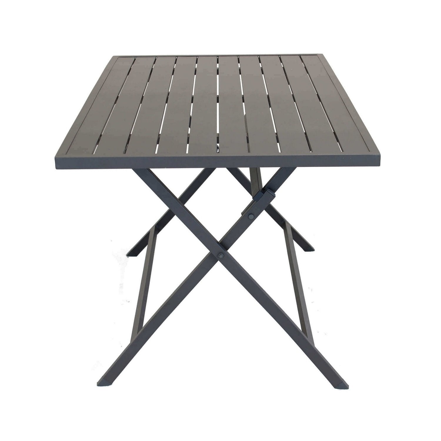 Tavolino pieghevole in alluminio 77x130x73h cm colore Taupe mod. Alabama