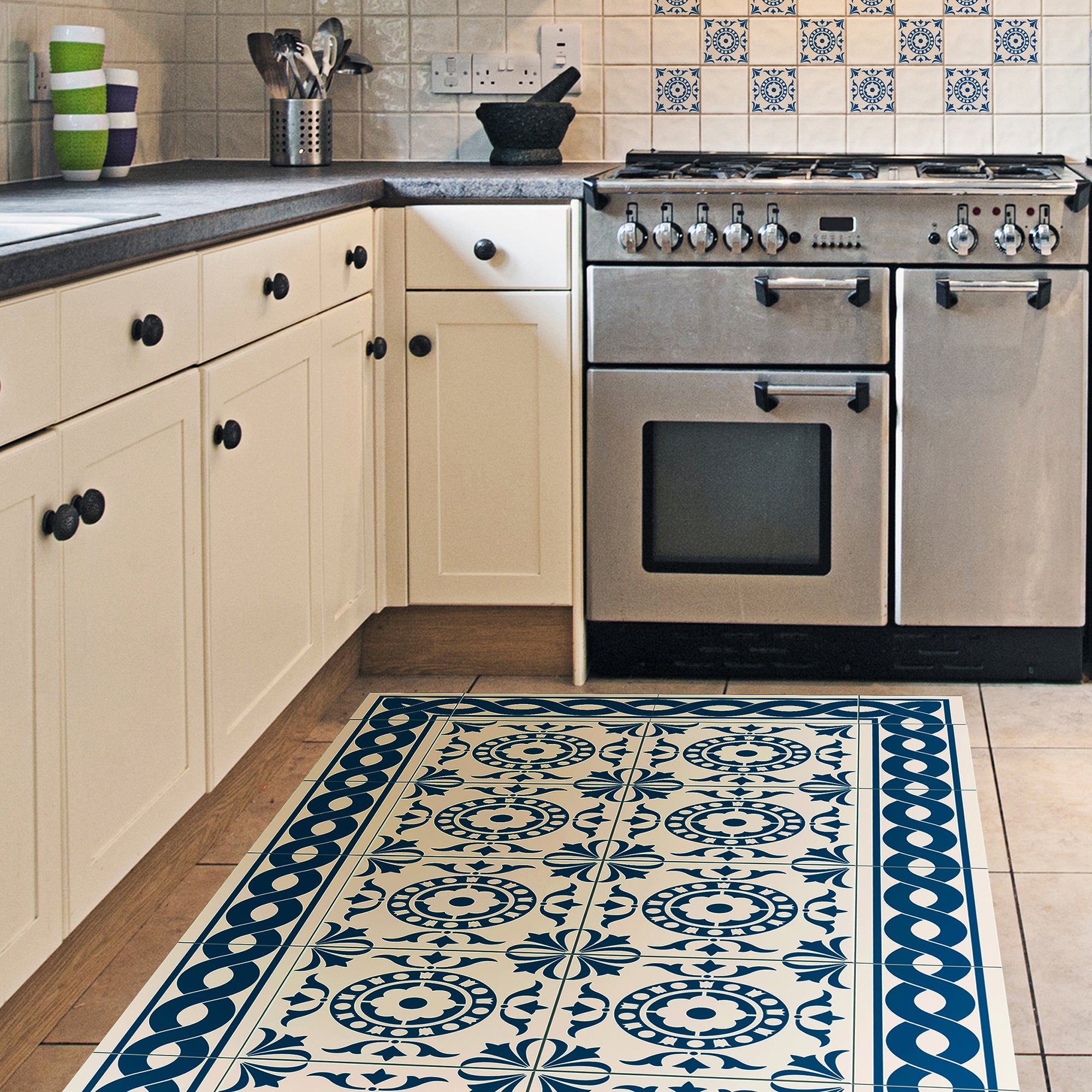 Passatoia da cucina antiscivolo Tile Carpet 60x300 cm