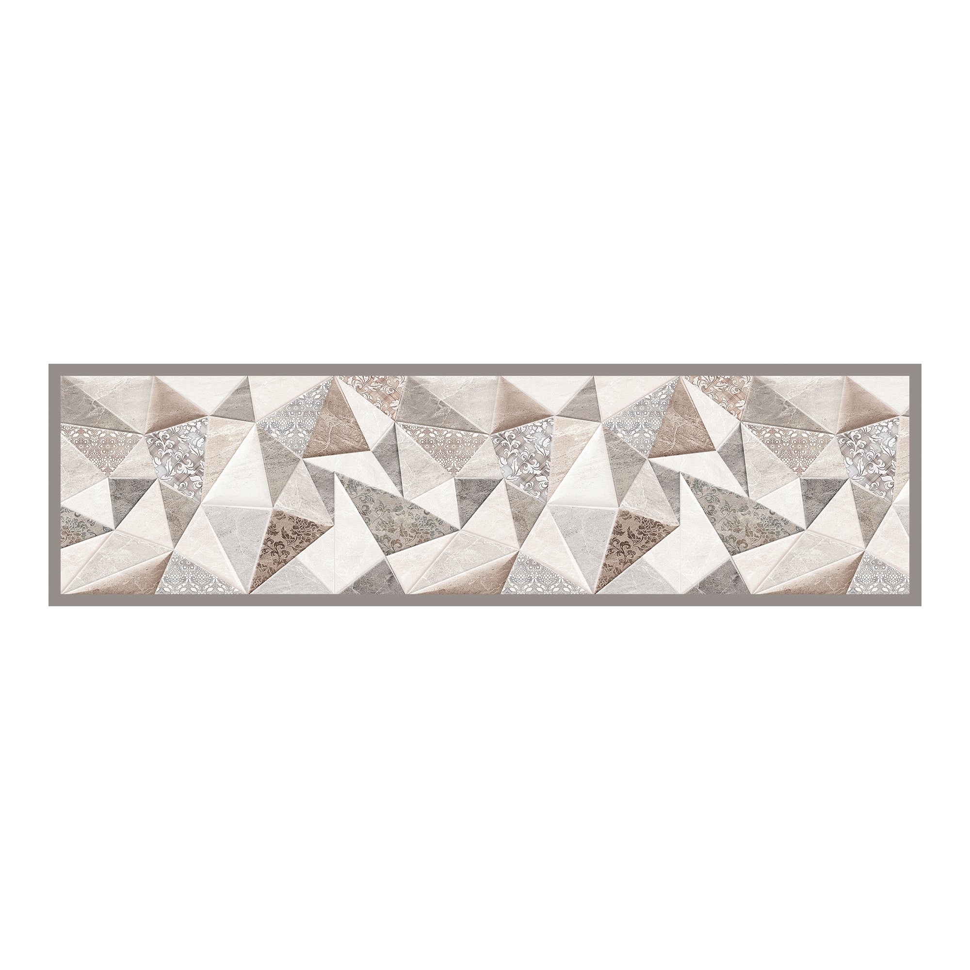 Passatoia da cucina antiscivolo Floral Stones 180x60 cm