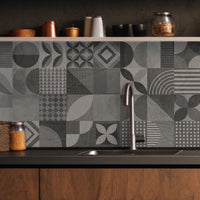 Paraschizzi Adesivo Slate Geometric Tiles 100x60 cm