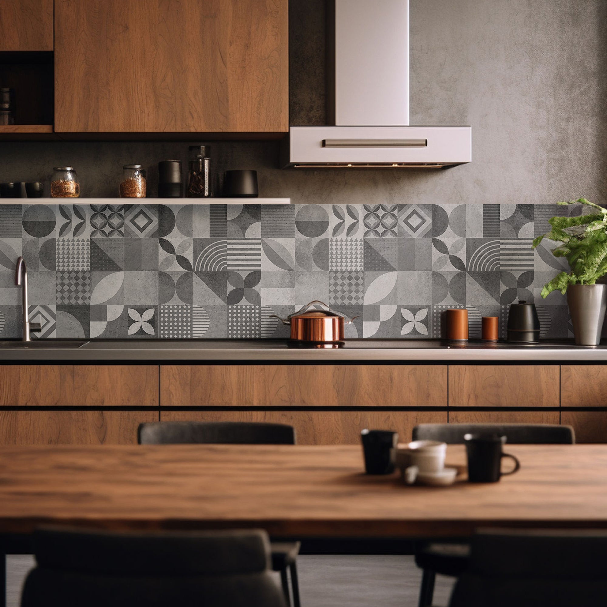 Paraschizzi Adesivo Slate Geometric Tiles 300x60 cm