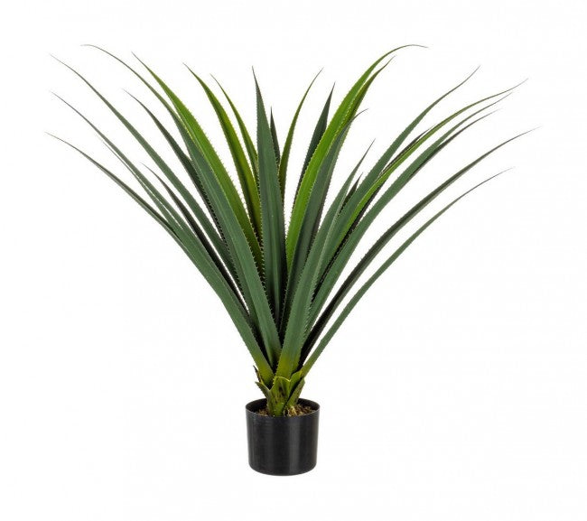 Pianta Artificiale Ruscaceae Altezza 90 cm in Plastica con Vaso Verde