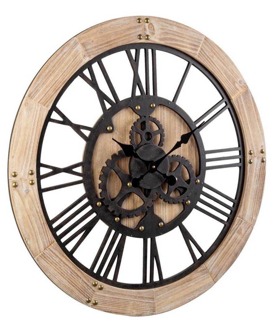 Orologio da Parete  Ø80x5 cm in Legno Ticking