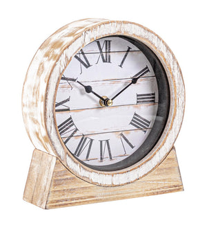 Orologio da Tavolo 20x6x22 cm in Legno Ticking