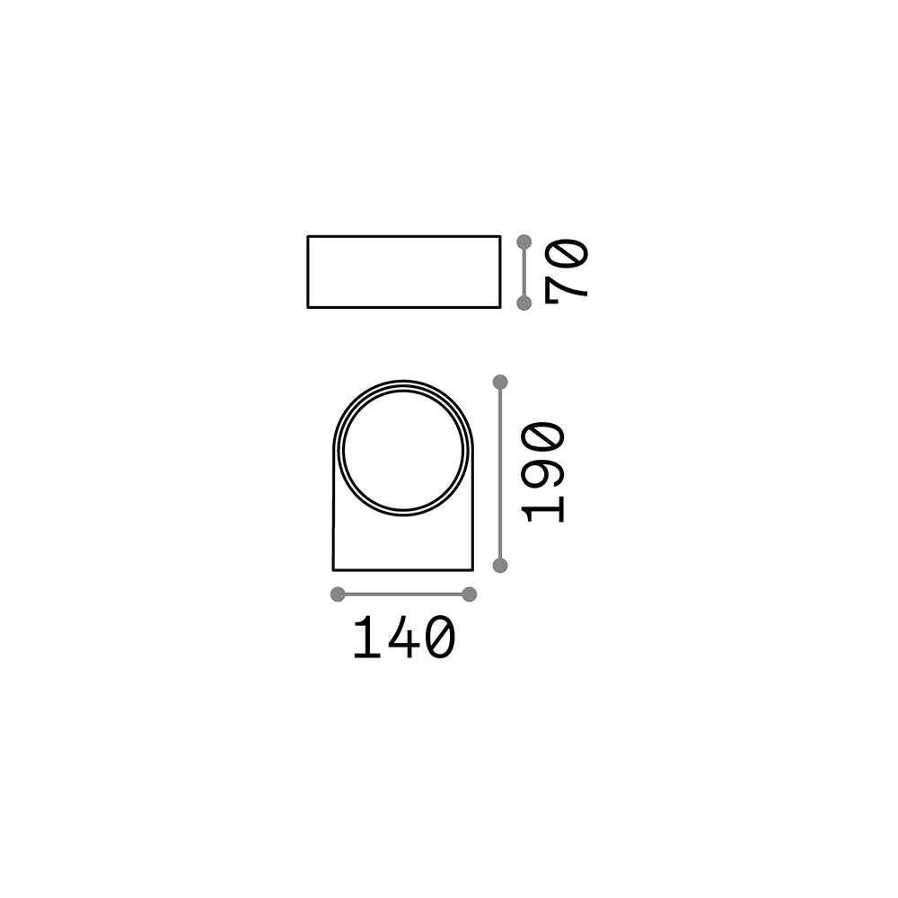 Applique Moderna Iko Metallo Antracite 1 Luce E27