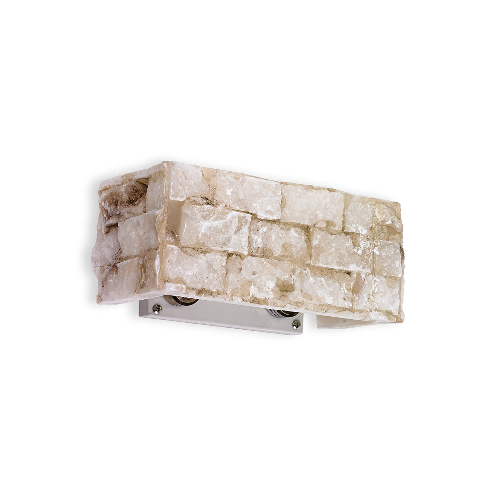 Applique Rustica-Country Carrara Alabastro 2 Luci G9 3W 3000K Luce Calda