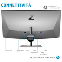 Hp z40c g3 monitor pc 100,8 cm (39.7") 5120 x 2160 pixel ultrawide 5k hd led nero, argento - 3A6F7AA#ABB