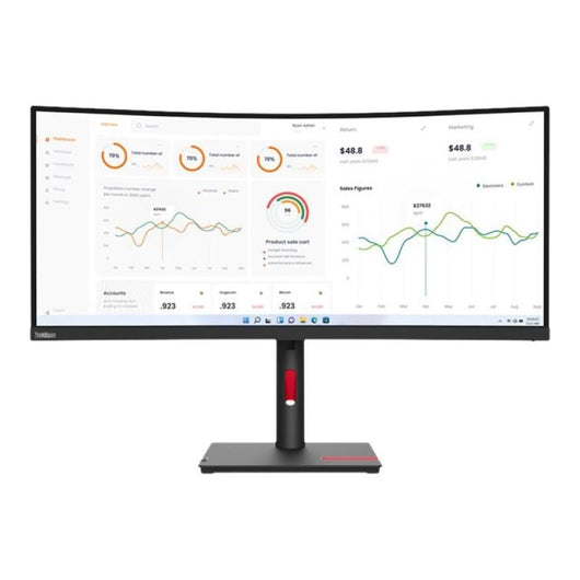 Lenovo thinkvision t34w-30 led display 86,4 cm (34") 3440 x 1440 pixel wide quad hd nero - 145900