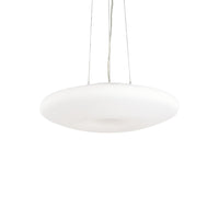 Sospensione Moderna Glory Vetro Bianco 3 Luci E27 D50Cm