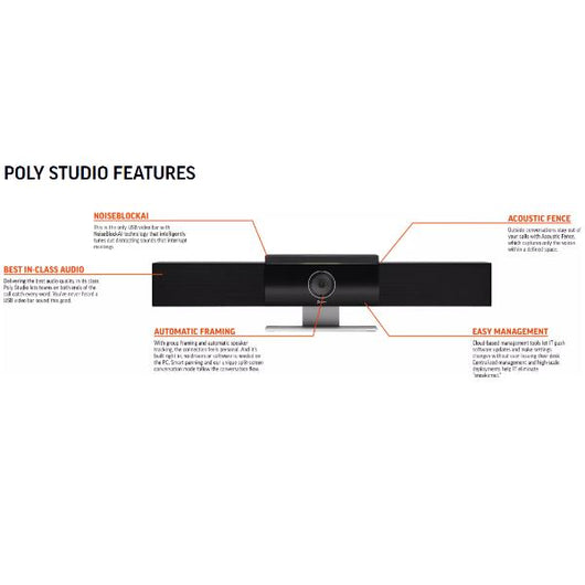 Poly barra video studio usb - 842D4AA#ABB