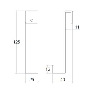 Appendino per termoarredo e box doccia  in acciaio inox satinato Lineabeta Filo