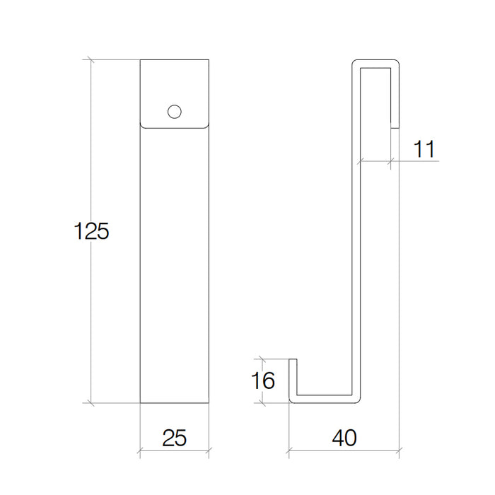 Appendino per termoarredo e box doccia  in acciaio inox satinato Lineabeta Filo