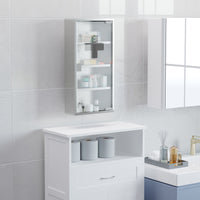 Easycomfort Armadietto Medicinale Cassetta Porta Medicina a Quattro Ripiani in Acciaio Inox 30 x 12 x 60cm