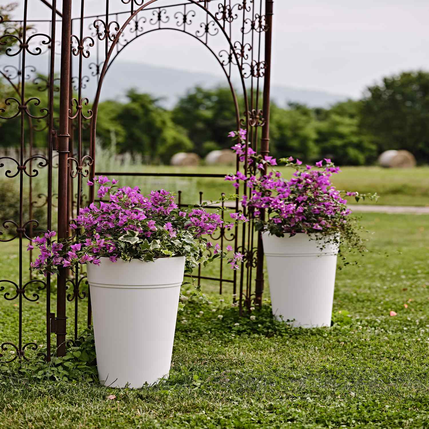 Vaso Tondo colore Bianco Ø 38 CM H 80 CM mod. Stem