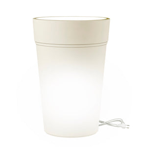 Vaso luminoso Tondo Led luce bianca Ø 38 CM H 80 CM mod. Stem Led