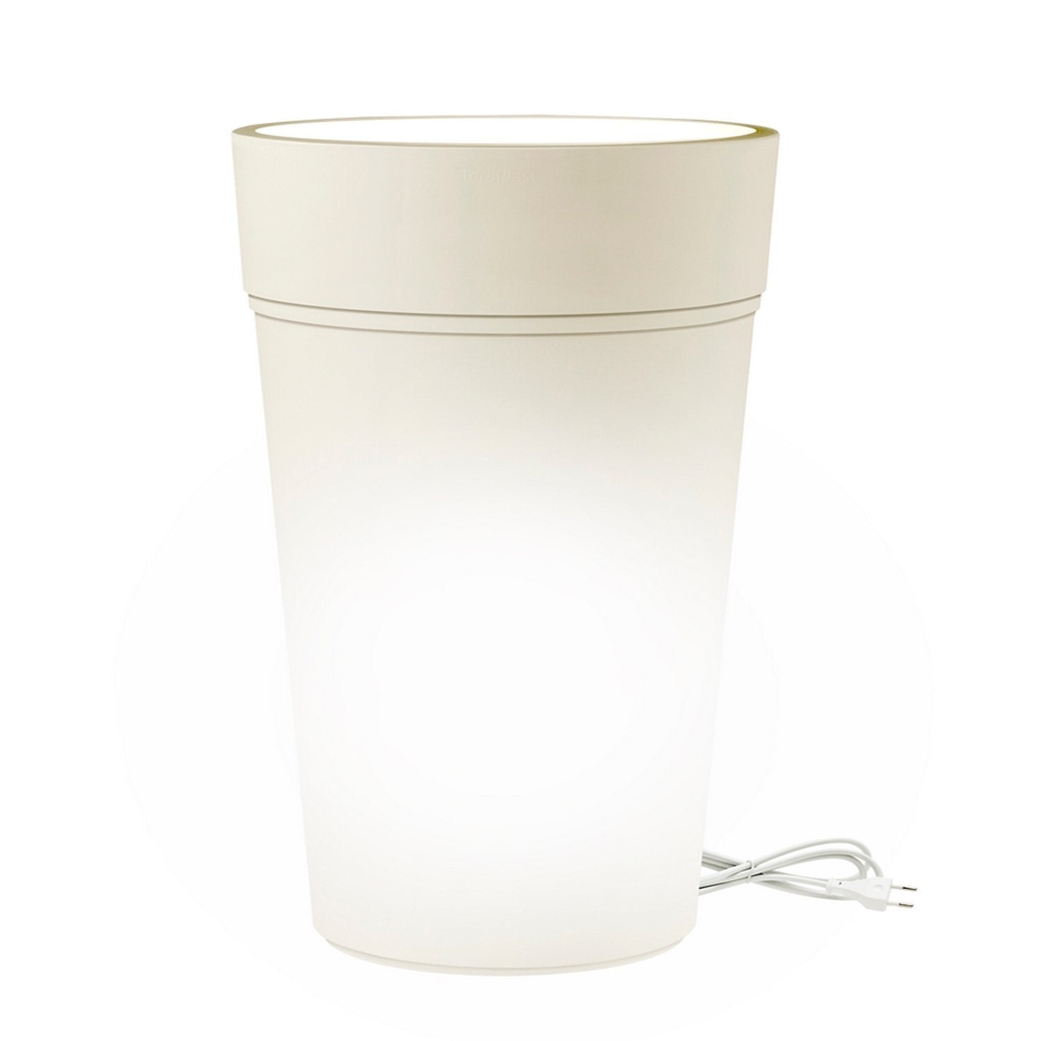 Vaso luminoso Tondo Led luce bianca Ø 38 CM H 65 CM mod. Stem Led