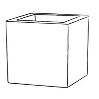 Vaso Quadrato colore Bianco 40x40 CM H 40 mod. Schio Cubo