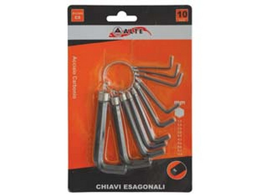 5Pz Chiavi Maschio Esagonali In Serie 10 Pezzi Cod:Ferx.Fer14458