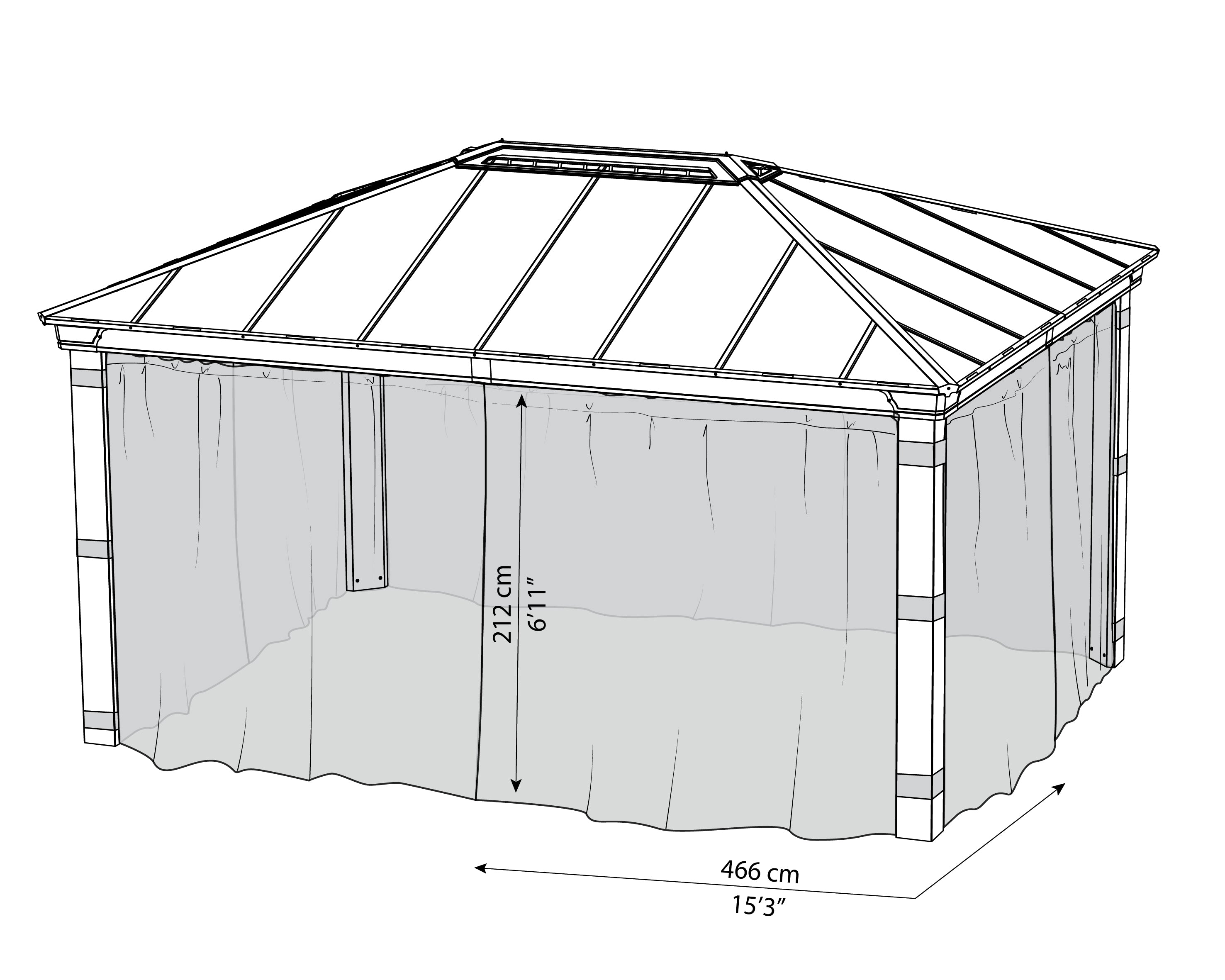 Rete Antizanzarae Per Gazebo Dallas 4.3X5