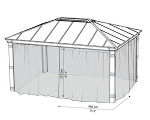 Rete Antizanzarae Per Gazebo Dallas 4.3X5