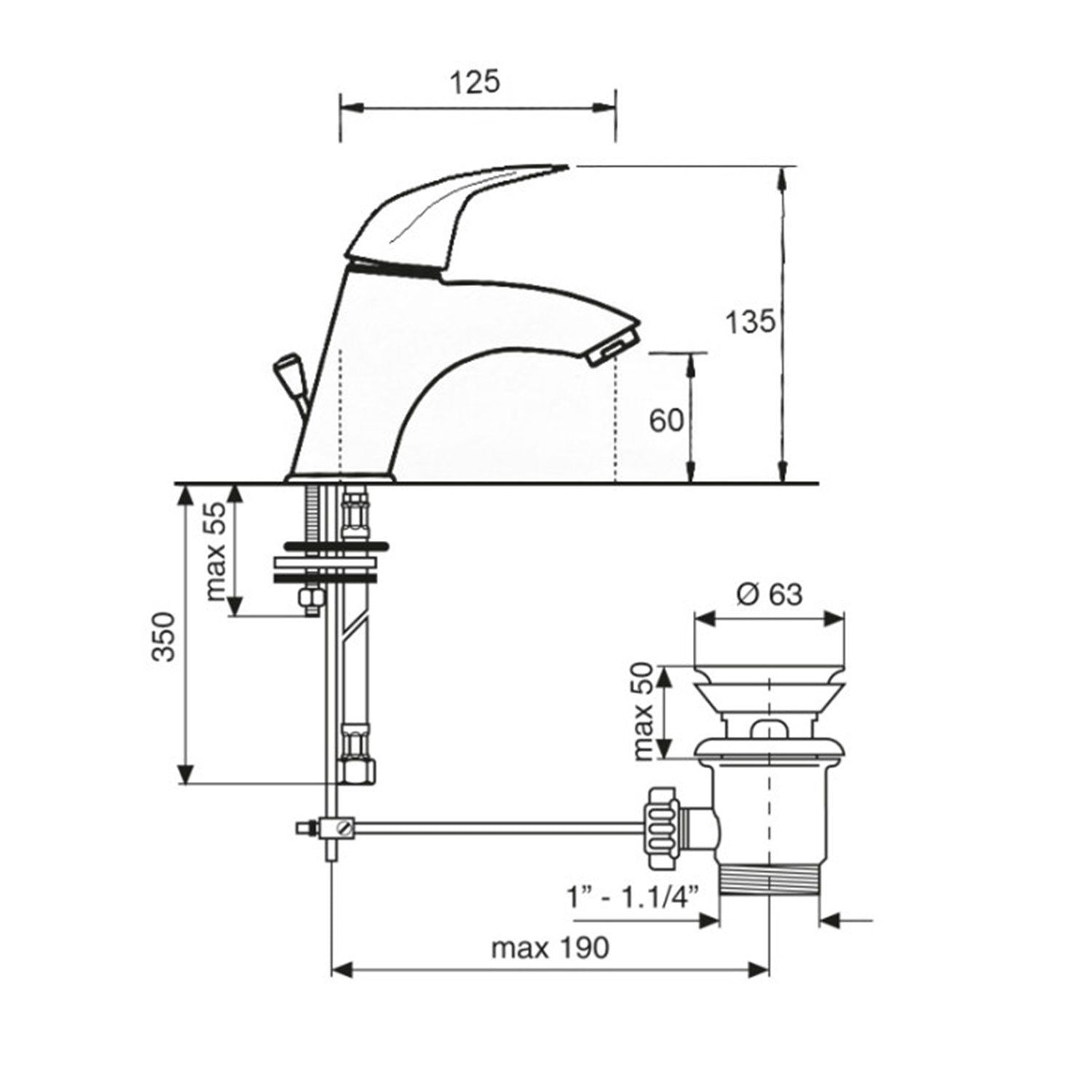 Miscelatore lavabo cromato mod. Starter