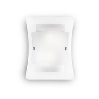 Applique Moderna Triplo Vetro Bianco 2 Luci E27